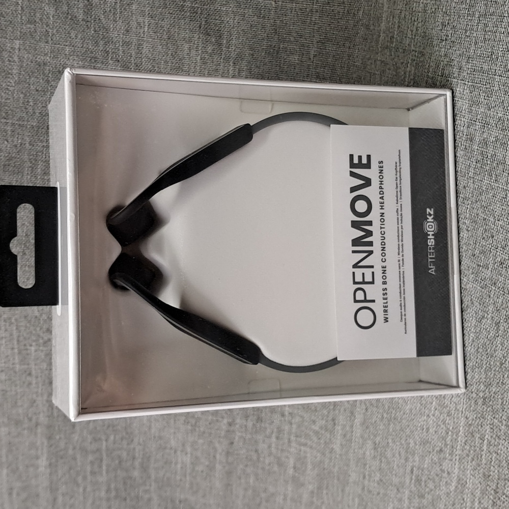 Aftershokz Openmove Slate Grey Wireless Bone Conduction Headphones AS660 Sealed - Picture 2 of 8